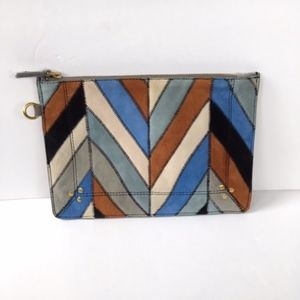 Jerome Dreyfuss popoche suede chevron pouch
